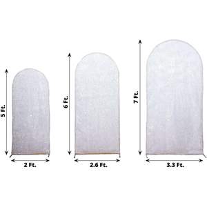 Fondo de Arco con Estampado Floral Blanco y Azul, Cubierta Elástica de Spandex de 8 pies, Decoración de Pared para Bodas, Ceremonias y Fiestas, Estilo Chino - Product Image 2