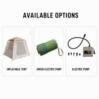 Carpa Inflable para Acampar al Aire Libre en Verano, 4.6 m², Tela Oxford, Una Habitación, Cuatro Estaciones, para 1-3 Personas, Montaje Rápido