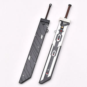 Juego caliente Final Fantasy 22cm Mini llavero Eyección Pop-up <span class=keywords><strong>Cloud</strong></span> <span class=keywords><strong>Buster</strong></span> Juego de rol Espadas Juguetes de metal con vaina - Product Image 1