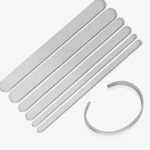 Nieuw In Voorraad C-Vormige Open Armband Blanco 15/10/6Mm Aluminium Rechte Strip Materiaal