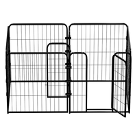 Cage pour animaux durable et facile à assembler, construction métallique, résistante à l'eau et imperméable pour une utilisation en extérieur