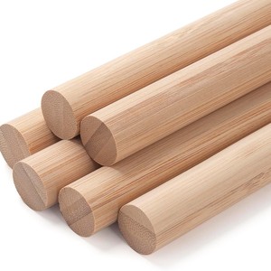 Round <b>Wooden</b> <b>Sticks</b> Solid Round Wood Craft Supplies For DIY Yoga Support Rods Multiple Sizes Sanded Smooth Surface - Product Image 1