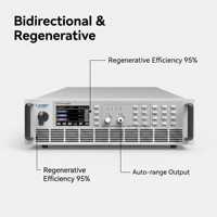 Simulador de Baterías de Alto Voltaje Regenerativo 750V 20kW Fuente de Alimentación CC Estación de Carga EV Validación de Sistemas de Aviónica Rack 3U