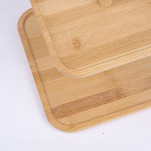 <strong>2</strong> <strong>Tier</strong> Buffet Display Bread <strong>Stand</strong> Wood Cupcake <strong>Stand</strong> Dessert Display <strong>Stand</strong> Bamboo Fruit Serving Tray - Product Image 5