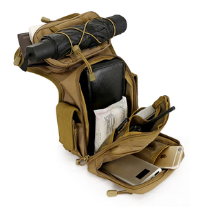 DFB07185 Black Camouflage Green Khaki Brown CP Camouflage Night Black Camo <b>Cargo</b> Men Outdoor Sports Men Waist <b>Bag</b> - Product Image 6