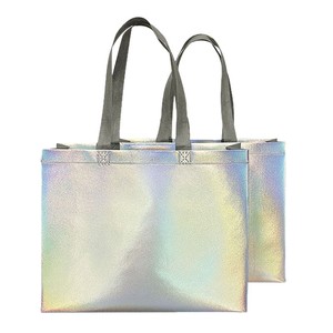 Sacs fourre-tout en non-tissé colorés, recyclables, imprimés avec logo personnalisé, épais, imperméables, réutilisables et laminés - Product Image 1