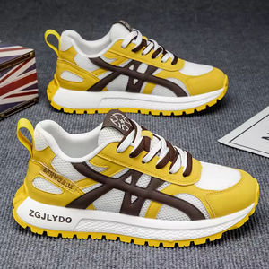 Chaussures décontractées sportives pour hommes à lacets et bout fermé - Semelle souple, design de planche de sport, tige en maille respirante, imperméable, rétro, légères - Product Image 5