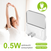 Mini veilleuse LED à brancher avec capteur de lumière automatique, blanc chaud 2700K, prise US, 0,5W, économie d'énergie, lampe de nuit pour enfants, vente en gros