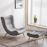 Fauteuil Snail avec repose-pieds, vente directe, fauteuil moderne de luxe en velours, fauteuil relaxant individuel pour salon et maison