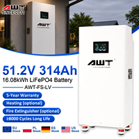 Kedatangan Baru Kit Kotak DIY Baterai LiFePO4 16KWH 51.2V 314Ah 8000 Siklus JK 200A BMS Penyimpanan Energi Surya Rumah Kit Baterai DIY