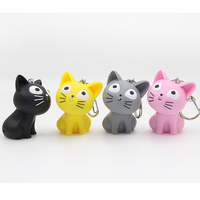 Porte-clés LED avec son de chat adorable pour la promotion, porte-clés Simons Cat