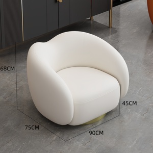 Moderno nordico divano pigro minimalista, color <span class=keywords><strong>crema</strong></span> e sedia bianca, sedia per il tempo libero, divano singolo - Product Image 5