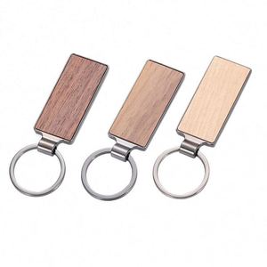Porte-clés en bois personnalisés avec logo gravé au laser - Porte-clés en bois sur mesure pour cadeaux promotionnels et image de marque d'entreprise - Product Image 2