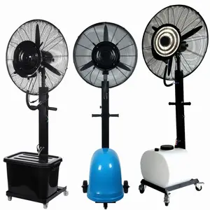 Ventiladores de piso de spray industrial para aquecimento e umidificação, ventilador de névoa para atomização externa e refrigeração