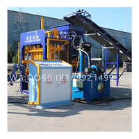 Machine à fabriquer des blocs creux en béton Honfa QT4-15S, moteur de pompe PLC pour la fabrication de briques de pavage en ciment, dispositif de construction solide