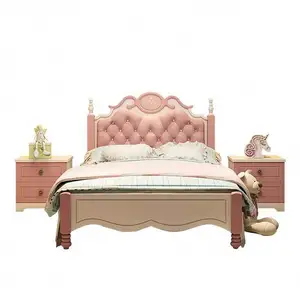YQ JENMW letto per bambini camera da letto per bambini mobili rosa europeo letto singolo