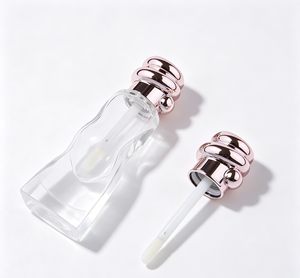Twisted Rose Gold Cap Waist Shaped Clear <b>Lip</b> <b>Gloss</b> Tube Empty Liquid Lipstick Container - Product Image 5