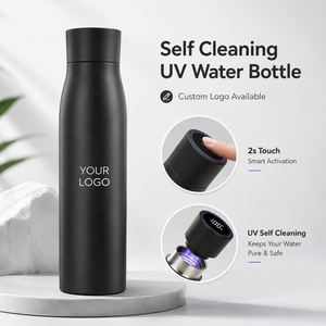 Nouvelle bouteille d'eau intelligente à auto-nettoyage UV-C, en acier inoxydable 316, thermos isotherme, affichage de la température LED, logo personnalisé USB - Product Image 1