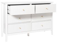 Meubles de chambre à coucher personnalisés en usine Commode en bois à 6 tiroirs Placards Unités de stockage Organisateur