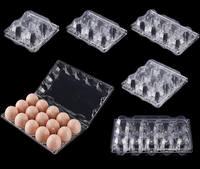 Boîte à œufs en plastique transparente sur mesure en gros, boîte à œufs en plastique, emballage en plastique transparent pour œufs de poule