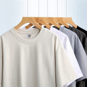 Maglietta oversize all'ingrosso del peso massimo della maglietta di 260gsm della linea del collo rotondo della maglietta nera della pianura oversize per gli uomini - Product Image 3