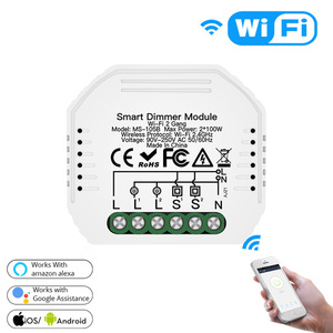 WiFi Smart Dimmer <b>Switch</b> 2.4Ghz 1 Channel Tuya App Voice Control For Home <b>Lighting</b> - Product Image 4