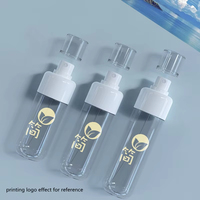 Bouteille à pompe en plastique PET personnalisée 100/120/150ml fine brume vide pour lotion essence parfum désinfectant pour les mains cosmétiques