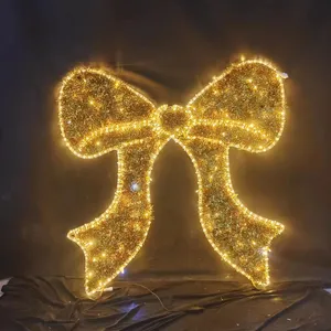 3D LED Christmas Knot Light Outdoor Waterproof Luminescence String Lights Motif Light