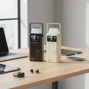 Batterie externe portable pour chantier extérieur 30000mAh LiFePO4 22.5W Charge rapide Étanche Lampe torche LED Type-C - Product Image 1