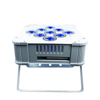 9 pièces 6 en 1 2.4G sans fil DMX RGBAW+UV LED Par Spotlights Éclairage pour événements de mariage Luminaires alimentés par batterie Rechargeable Barre lumineuse