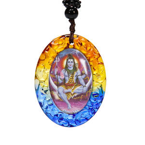 Liontin Klasik Ganesha Buddha, Kalung Buddha, Foto Kustom, Jimat Kaca <span class=keywords><strong>Liuli</strong></span>, Grosir - Product Image 4
