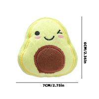 Jouet en peluche pour animaux de compagnie Yun Creative, écologique, en forme de fruit, durable, interactif, pour le divertissement autonome des chats et des chiens, silencieux, bruyant, avec de l'herbe à chat intégrée