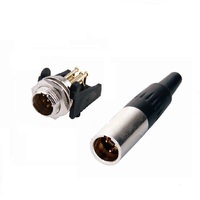 Connecteurs audio Mini XLR 2 broches, un support pour panneau prise avec femelle, mâle et femelle