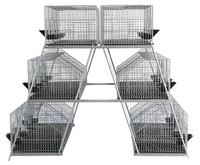 Kandang Kelinci Baterai 3 Tingkat Stainless Steel Baru untuk Peternakan Besar Kapasitas 24 Kelinci Bersertifikasi ISO9001
