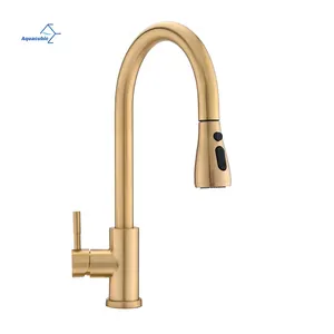 Luxury Customized Pull Down Gold Kitchen Faucet CUPC CE Certified Faucets