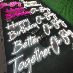 Enseigne néon LED personnalisée en acrylique miroir « <span class=keywords><strong>Oh</strong></span> Baby » avec lumières pour la décoration de fêtes à domicile et de baby showers - Product Image 3