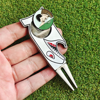 Ensemble multifonctionnel de marqueurs de balle de golf et de clips de chapeau avec outil de réparation de divots, cadeau magnétique pour golfeurs, souvenir, coffret cadeau premium, ensemble de golf
