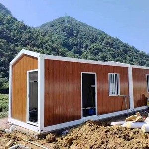 บ้านสำเร็จรูปแบบตู้คอนเทนเนอร์ สำนักงานแผงแซนวิช ติดตั้งง่าย อาคารสำเร็จรูปทรงสี่เหลี่ยมผืนผ้า ดีไซน์อุตสาหกรรม - Product Image 1