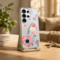 RUITE Nouvelle coque de téléphone magnétique colorée et romantique à motifs floraux pour Samsung S26 Ultra S25 Plus S24 – Protection optimale