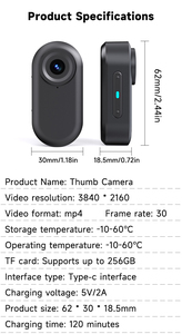 กล้องขนาดเล็ก Yuniq รุ่น 1080P HD พร้อมการชาร์จแบบแม่เหล็ก หน้าจอ 1.47 นิ้ว สำหรับกีฬากลางแจ้ง ตรวจสอบสัตว์เลี้ยง นักเรียน DM10 CCD มินิแคม - Product Image 6