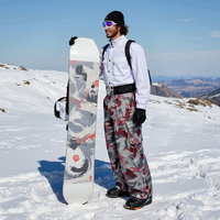 Pantalon de ski unisexe Alpine PRO avec logo OEM personnalisé, 100 % polyester, imperméable 10 000 mm, coupe-vent, jupe de ski amovible, coupe ample
