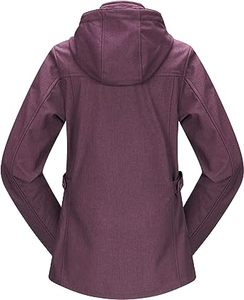 Giacca Softshell da <span class=keywords><strong>donna</strong></span> 100% poliestere con cappuccio rimovibile, giacca a vento cappotto foderato in caldo pile impermeabile - Product Image 2