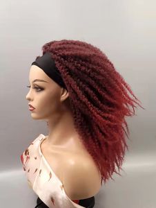 Marley <span class=keywords><strong>Afro</strong></span> Kinky Twist <span class=keywords><strong>cheveux</strong></span> bandeau perruque Marley Crochet <span class=keywords><strong>cheveux</strong></span> écharpe perruques synthétique tressage <span class=keywords><strong>cheveux</strong></span> perruque avec bandeau - Product Image 5