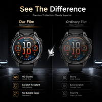 Kaca Film HD Clear Blue Light 9H Kompatibel dengan Garmin Fenix 8 E Pro AMOLED MicroLED Pelindung Layar Kaca Tempered