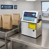 Imprimante jet d'encre continu (CIJ) industrielle haute vitesse pour le codage et le marquage : Date d'expiration, numéro de lot, code QR, logo
