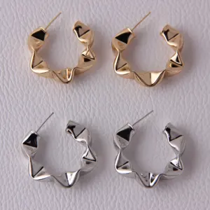 Gemnel yiwu cheap fashion jewelry braid design big hoop earrings for women