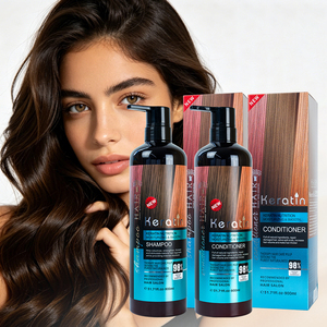 Ensemble de soins capillaires en gros, shampooing et après-shampooing à la kératine et au collagène pour cheveux abîmés - Product Image 1