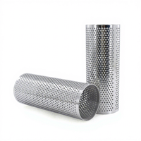 Saringan Mesh Industri Tahan Lama OEM Kustom Dua Lapis, Pelat Filter Berlubang Persegi dan Bulat dari Baja Tahan Karat