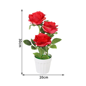Rosas Artificiales Yiwu Datuo Florist, Juego de 3 Piezas, 20x30 cm, para Decoración del Hogar, Bodas, Plantas en Maceta - Product Image 5