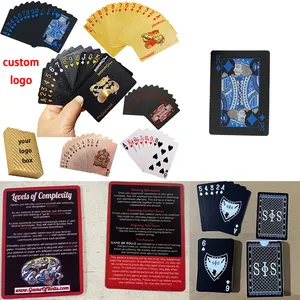 6.3 * 8.8厘米批发便宜的蓝色红色得克萨斯便宜的塑料扑克牌金色黑色白色银色游戏性定制PVC